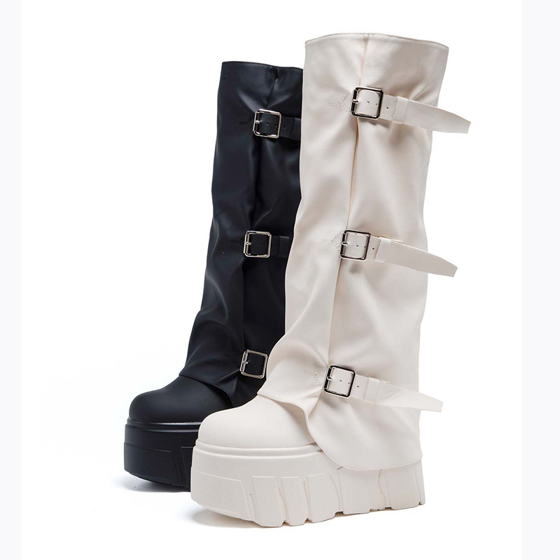 Zip Up Boots Short - 14 cm Topuklu Diz Üstü Botlar