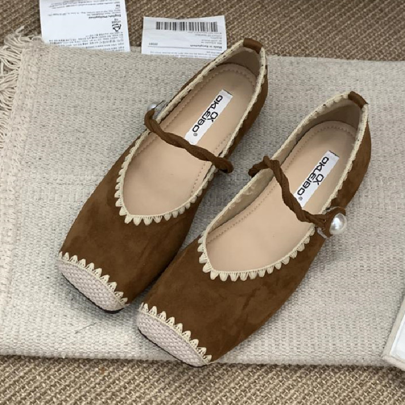 Women Shoes Japanese Brand - Retro Ekleme Tasarım Konfor Daireler Kadınlar