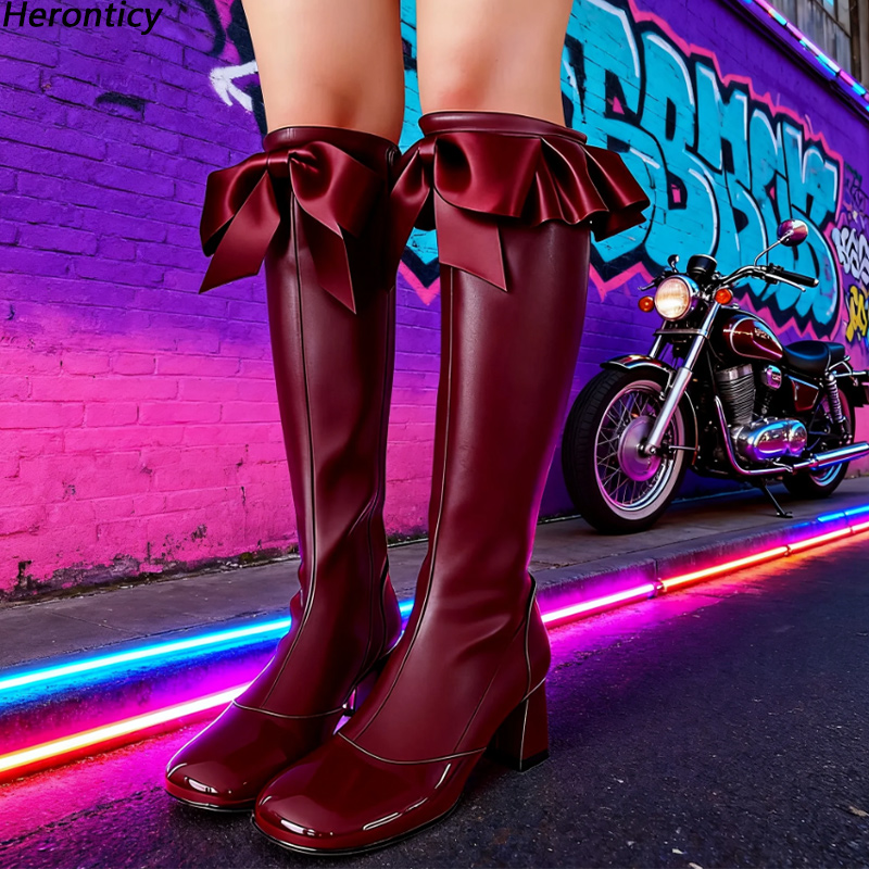 Zip Up Boots Short - Heronticy El Yapımı Siyah El İşi