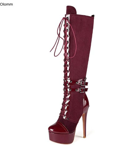 Zip Up Boots Short - Olomm Yeni Varış Kadın Diz Yüksek