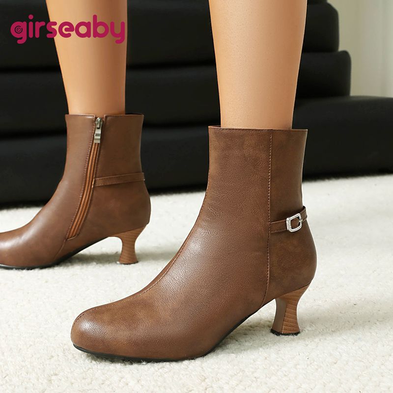 Women'S Shoes Extended Sizes - Girseaby Moda ayakkabılar Retro Ofis Bayan