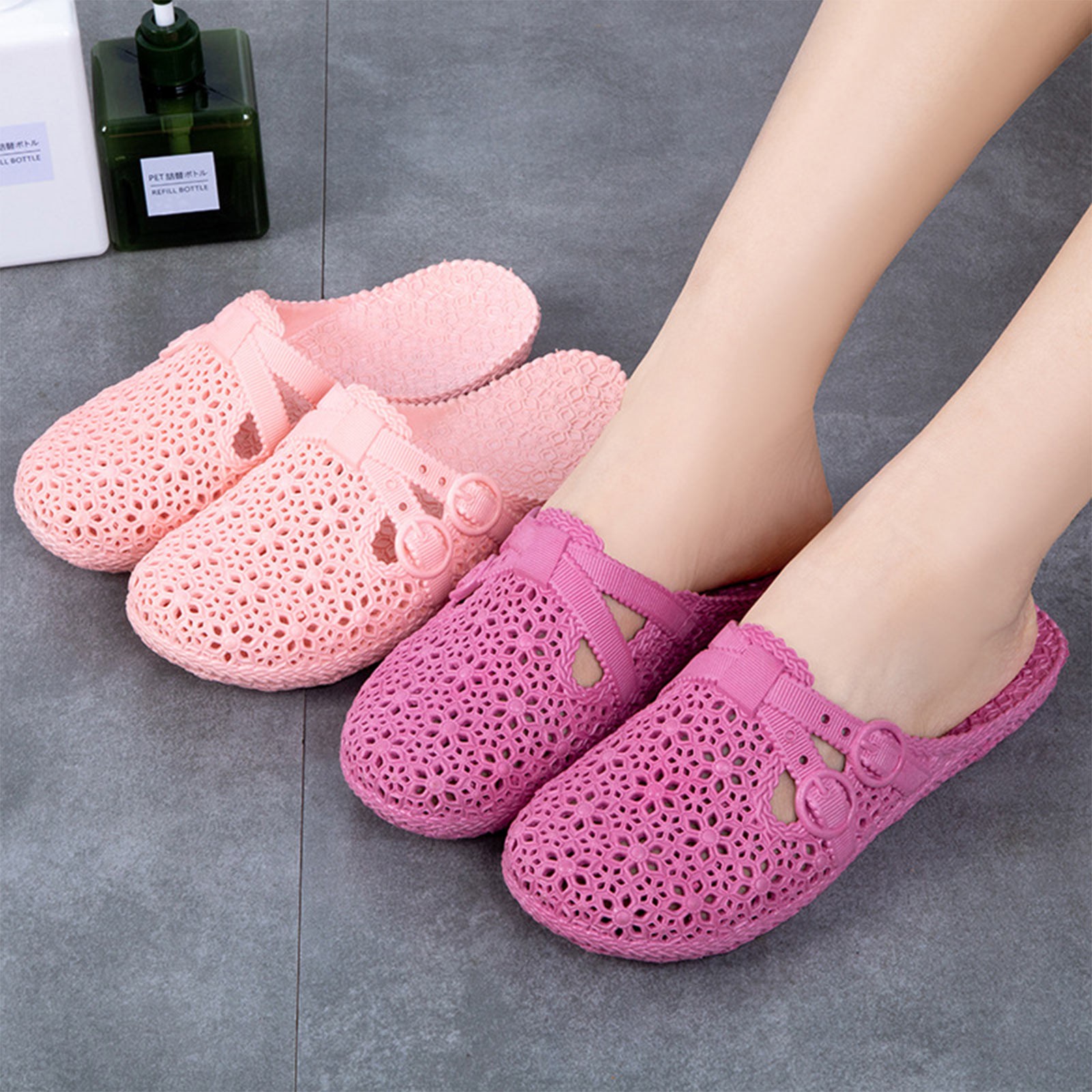 Women'S Shoes Everyday - Wrap-Toe nefes terlik yaz açık delikli