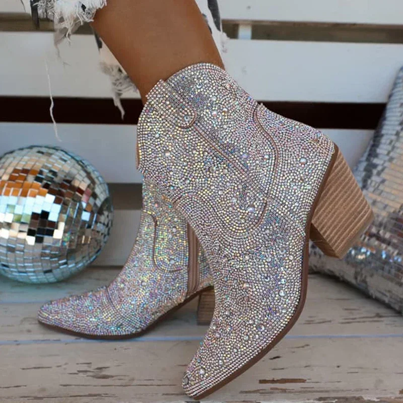 Women'S Shoes Chelsea - Batı Kovboy Çizmeleri Moda Kadın yarım
