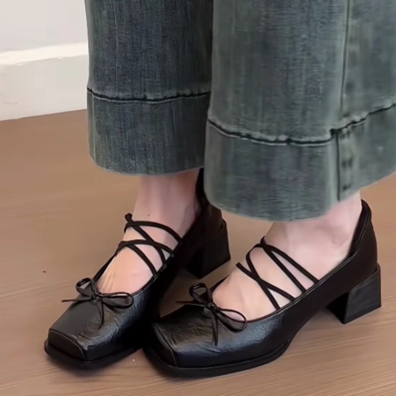 Women'S Shoes In Size 12 - Tek Ayakkabı Modası Yeni Kare Burunlu