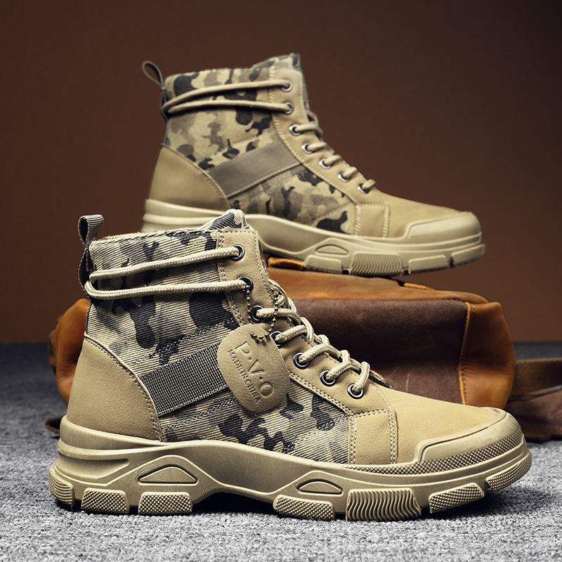 Suede Ankle Boot - Erkekler için yüksek topuklu botlar sonbahar