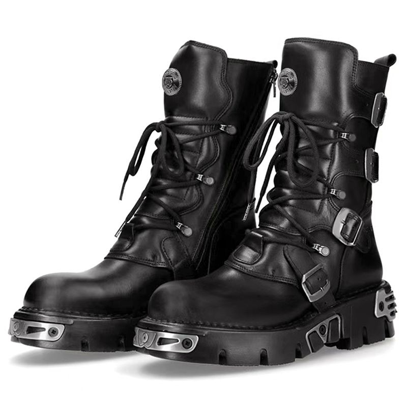 Suede Ankle Boot - erkekler lüks moda punk gotik yüksek