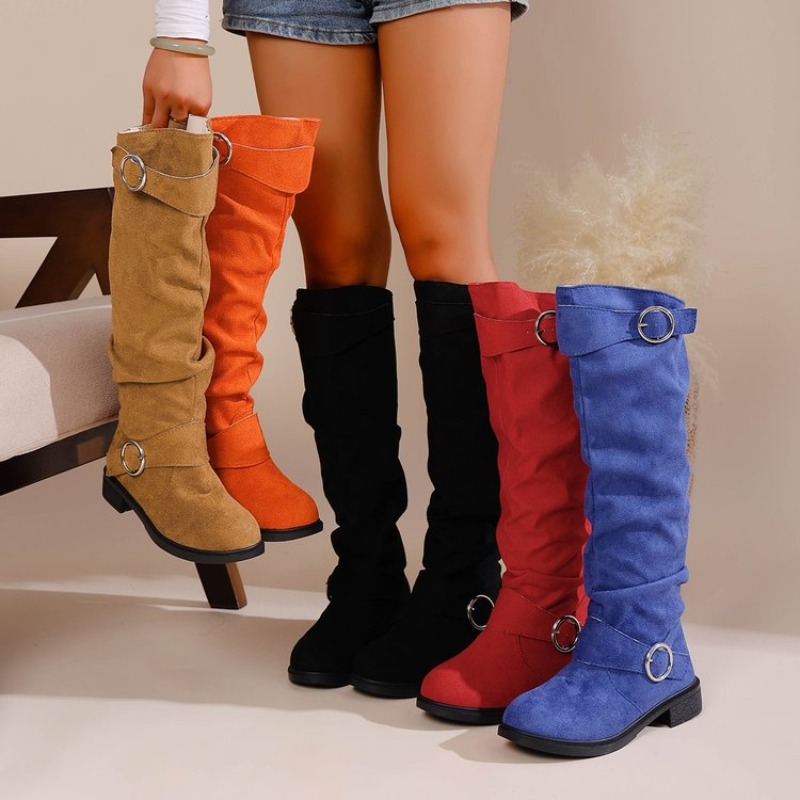 Knee High Boots Women - Vintage Batı Tarzı Diz Üstü Botlar,
