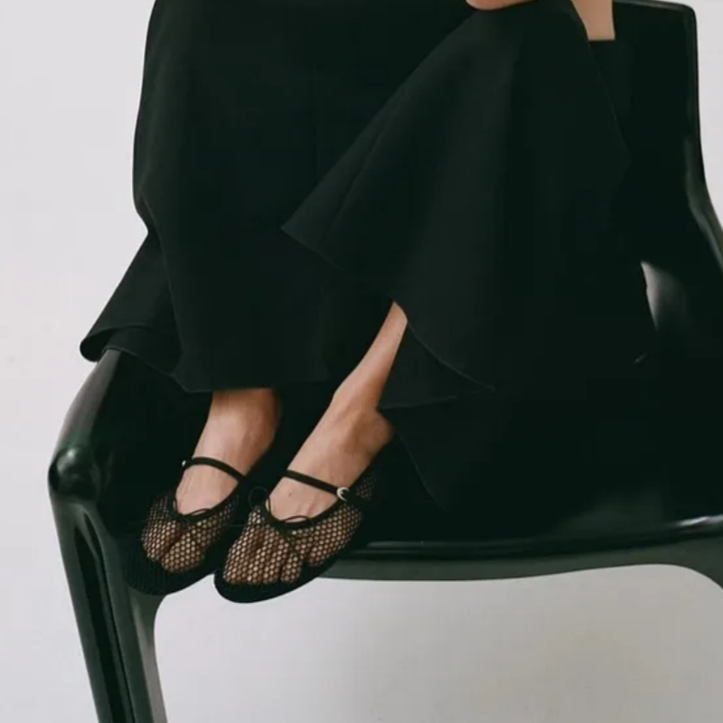 Mary Jane Shoes - Örgü Yaz Bale Daireler Ayakkabı Kadın