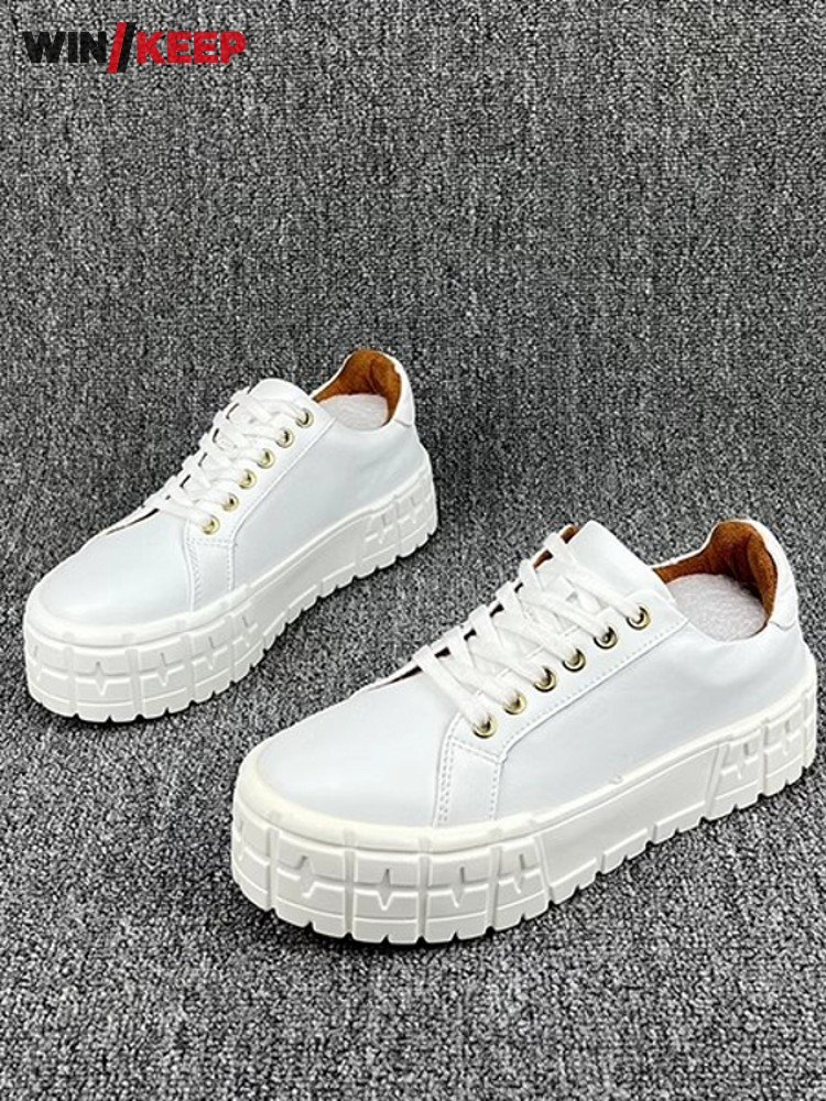 Women Shoes Joggers - Kadın Kalın Platform Düşük Kesim Açık