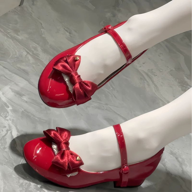 Mary Jane Shoes - Japon Orijinal Tatlı Sevimli Lolita Fiyonklu