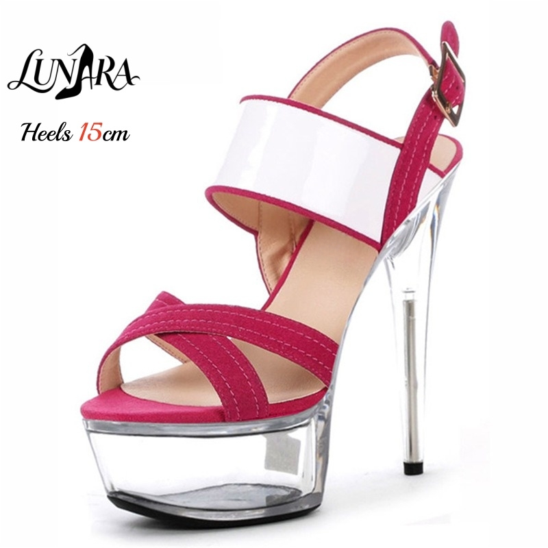 Clear Strap Heel - 15cm/6 inç Şeffaf Platform Stiletto Sandalet