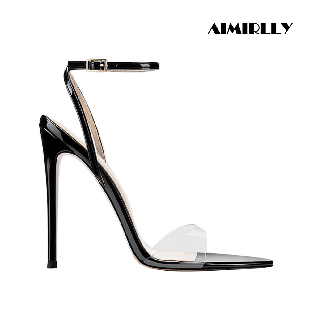Clear Strap Heel - Kadınlar için Şeffaf PVC Yüksek Topuklu