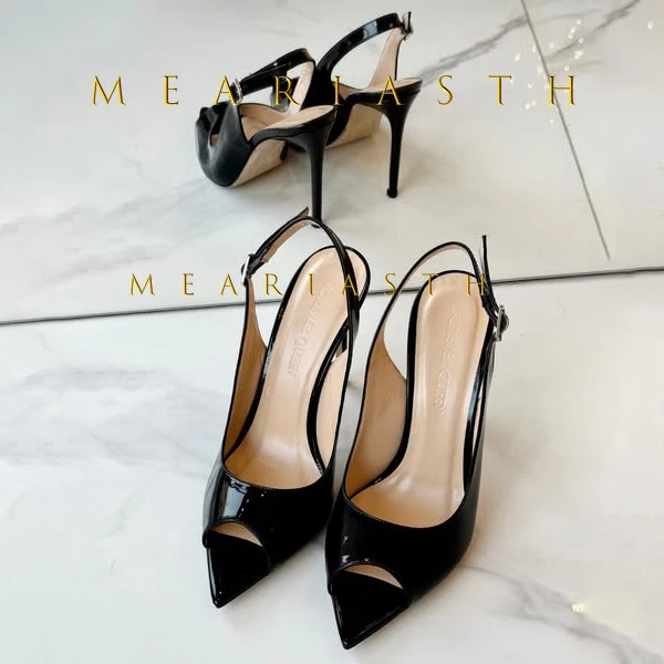Women Shoes Japanese Brand - Rugan Sandalet Siyah Degrade Kadın sivri