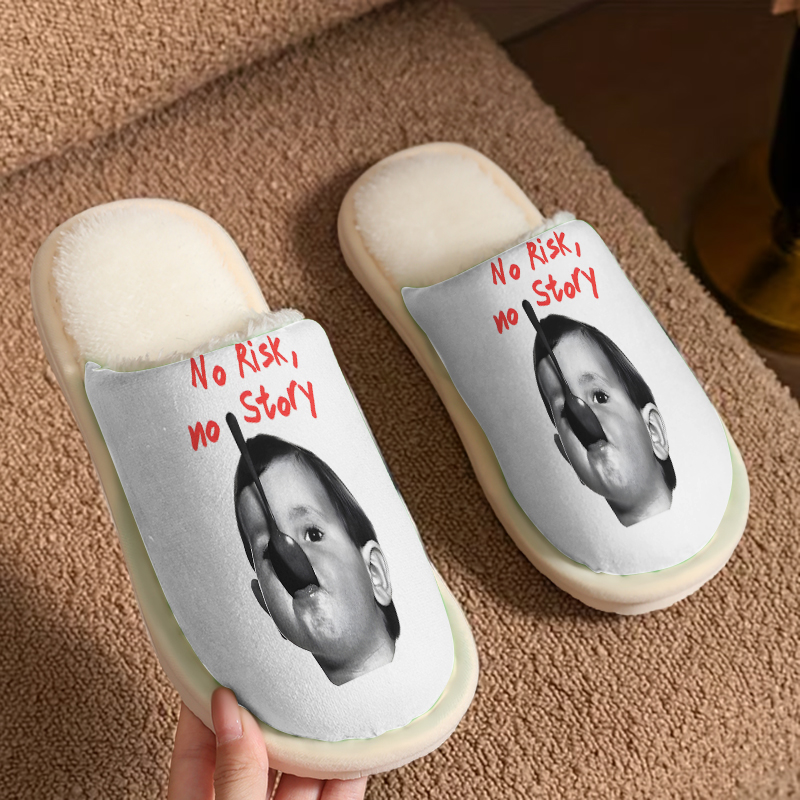 Women Shoes Quote - Risk Quote Lüks Peluş Terlikler Erkek