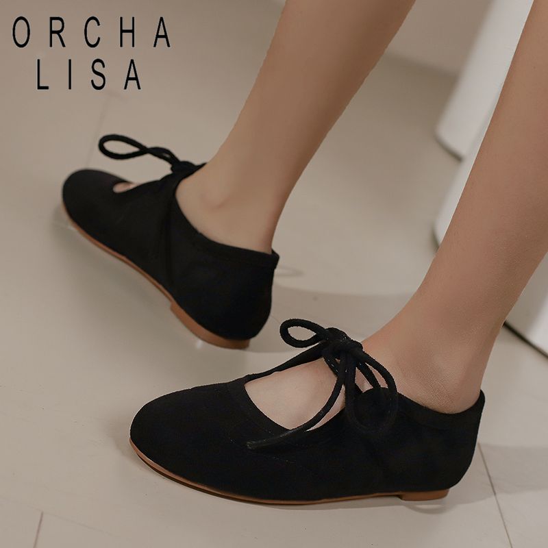 Women'S Shoes Extended Sizes - ORCHA LISA Moda Süet Kadın Babet