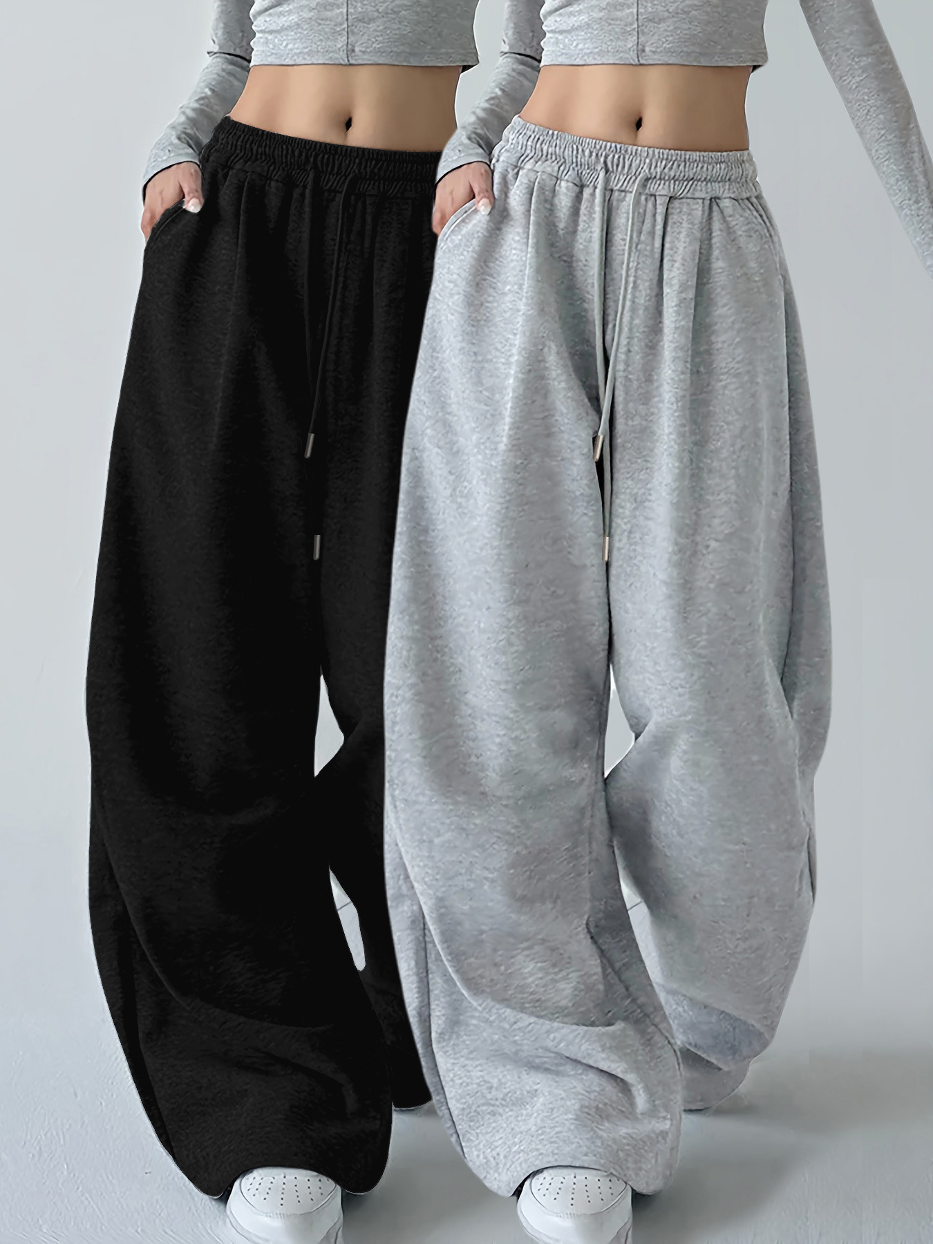Women Shoes Joggers - Y2K Harajuku Geniş Bacak Eşofman Altı