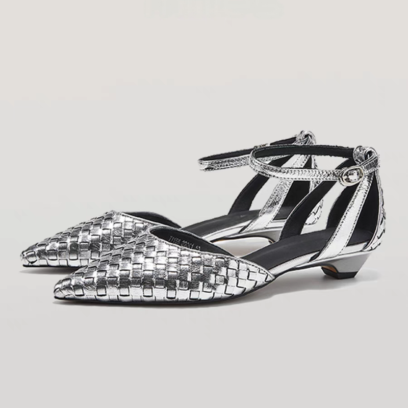 Women Shoes Brand - Sivri Burun Düşük Topuklu Kadın Zarif