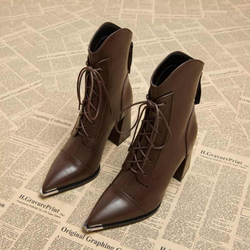 Women'S Shoes Chelsea - Kadın Bilek Botları Moda Sivri Burun