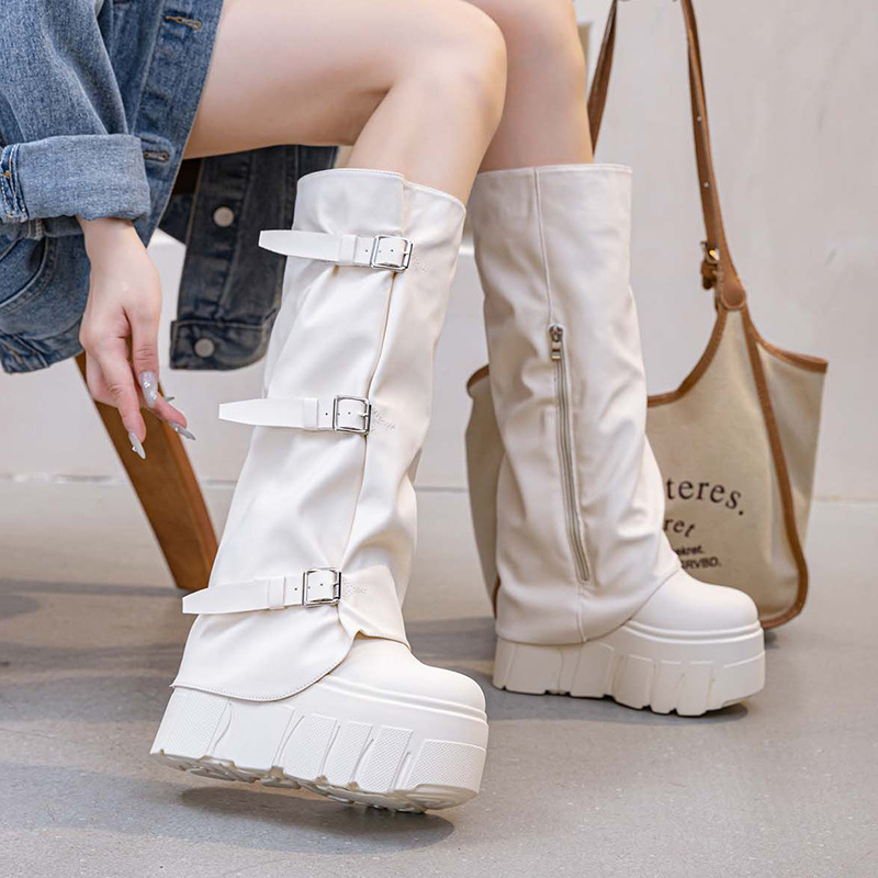 14 cm Topuklu Diz Üstü Botlar  - Zip Up Boots Short incelemesi ve fiyatı