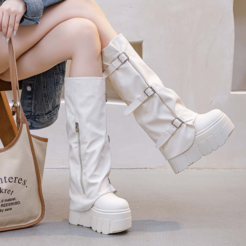 14 cm Topuklu Diz Üstü Botlar  - Zip Up Boots Short incelemesi ve fiyatı