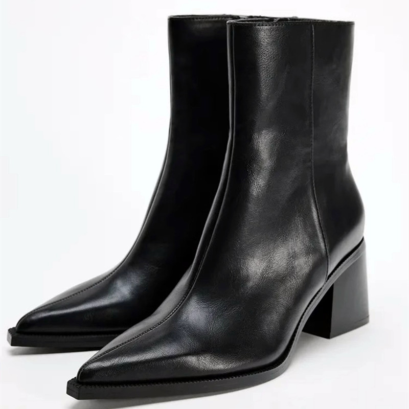 Kalın Topuklu Yumuşak Deri Che - Women'S Shoes Chelsea incelemesi ve fiyatı