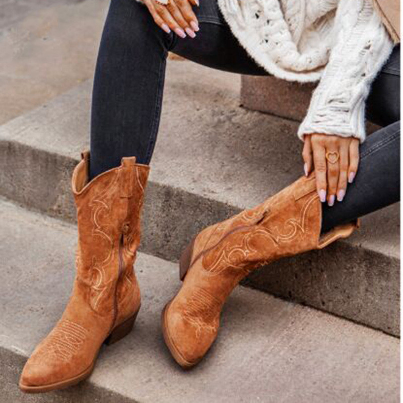 Düz Platform Kovboy Çizmeleri  - Women Shoes Jeans incelemesi ve fiyatı