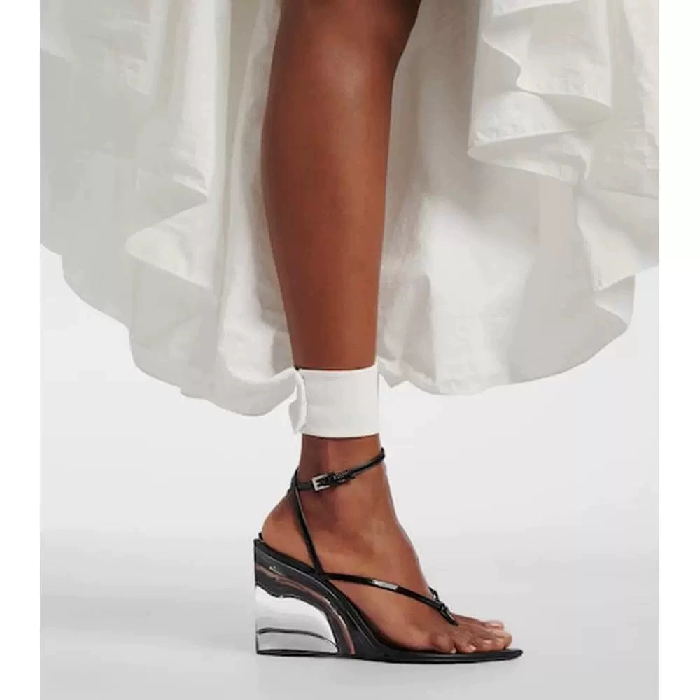 Kadınlar için Patent Deri Şeff - Clear Strap Heel incelemesi ve fiyatı