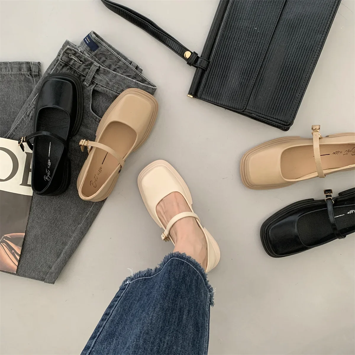 İlkbahar sonbahar yeni Mary Ja - Mary Jane Shoes incelemesi ve fiyatı