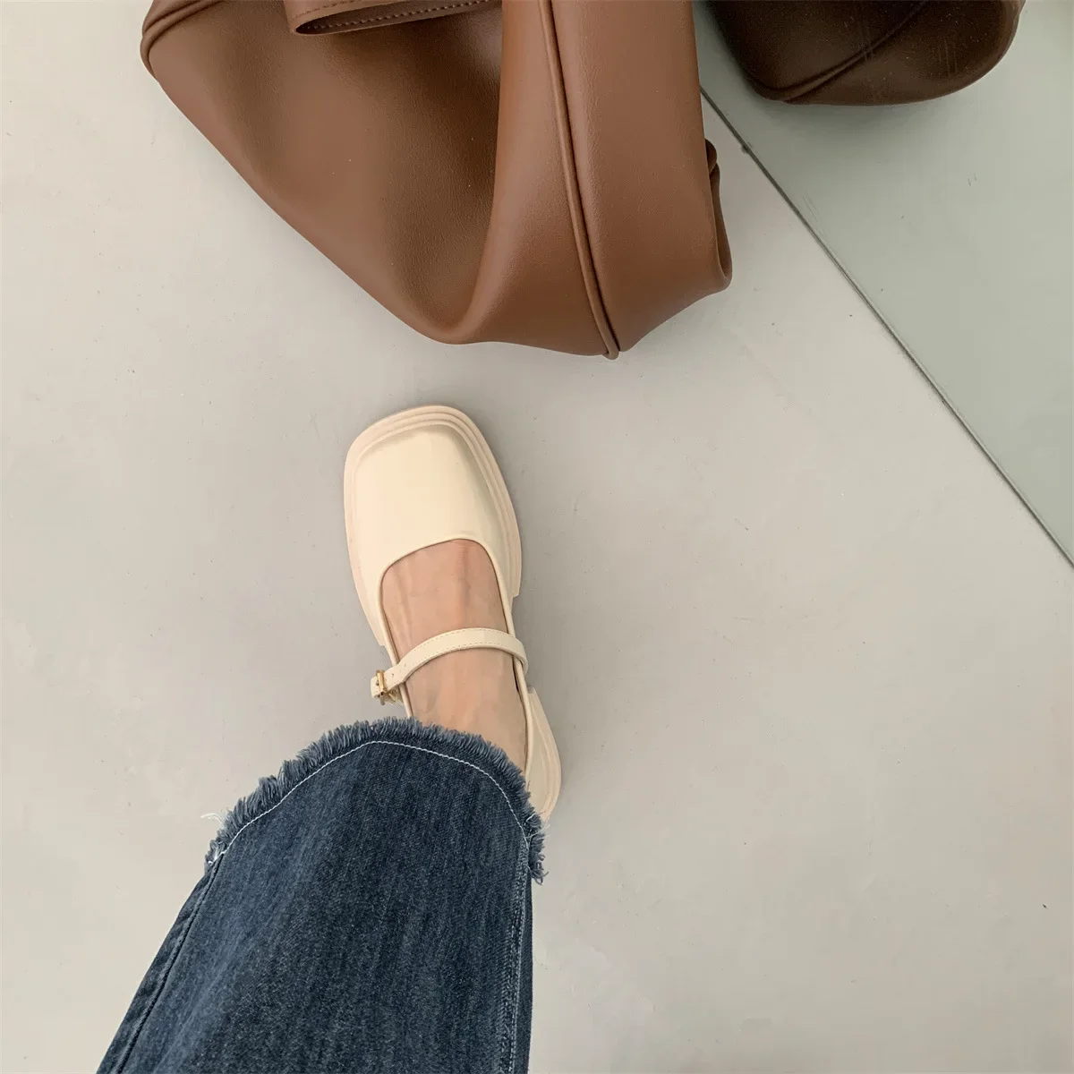 İlkbahar sonbahar yeni Mary Ja - Mary Jane Shoes incelemesi ve fiyatı