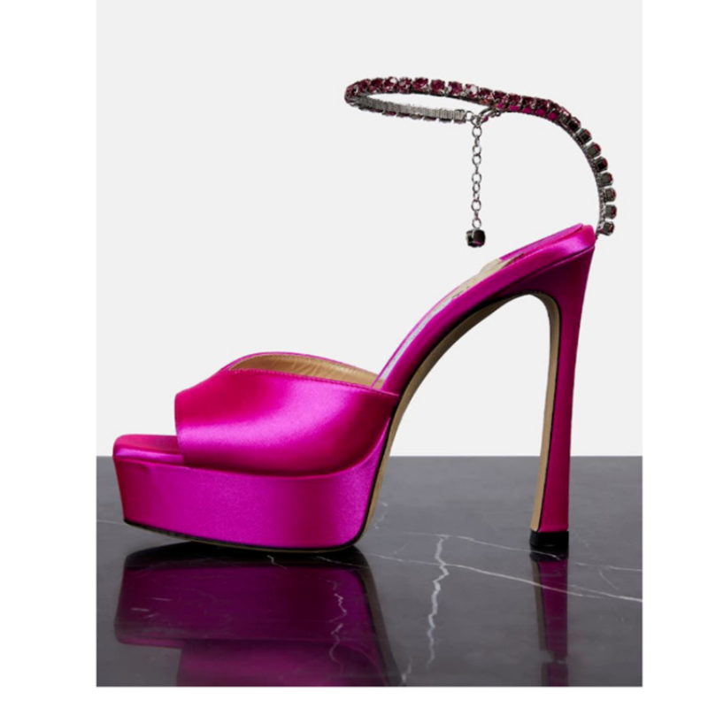 Renkli zincir su elmas sandale - Women Shoes Brand incelemesi ve fiyatı