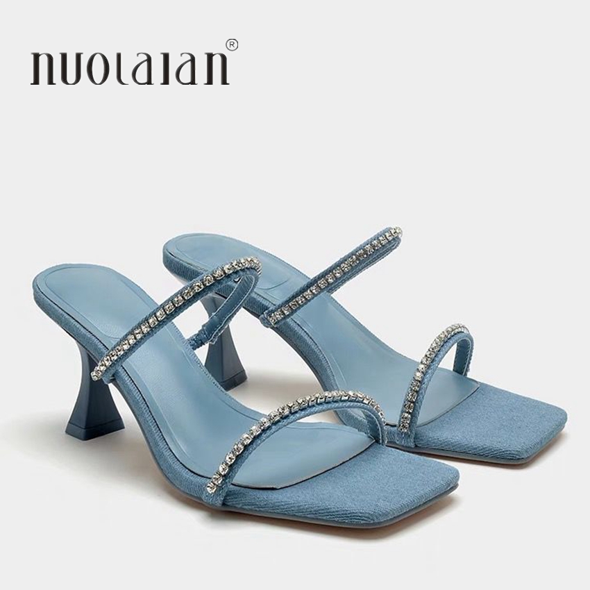 Denim taklidi topuklu sandalet - Women Shoes Jeans incelemesi ve fiyatı