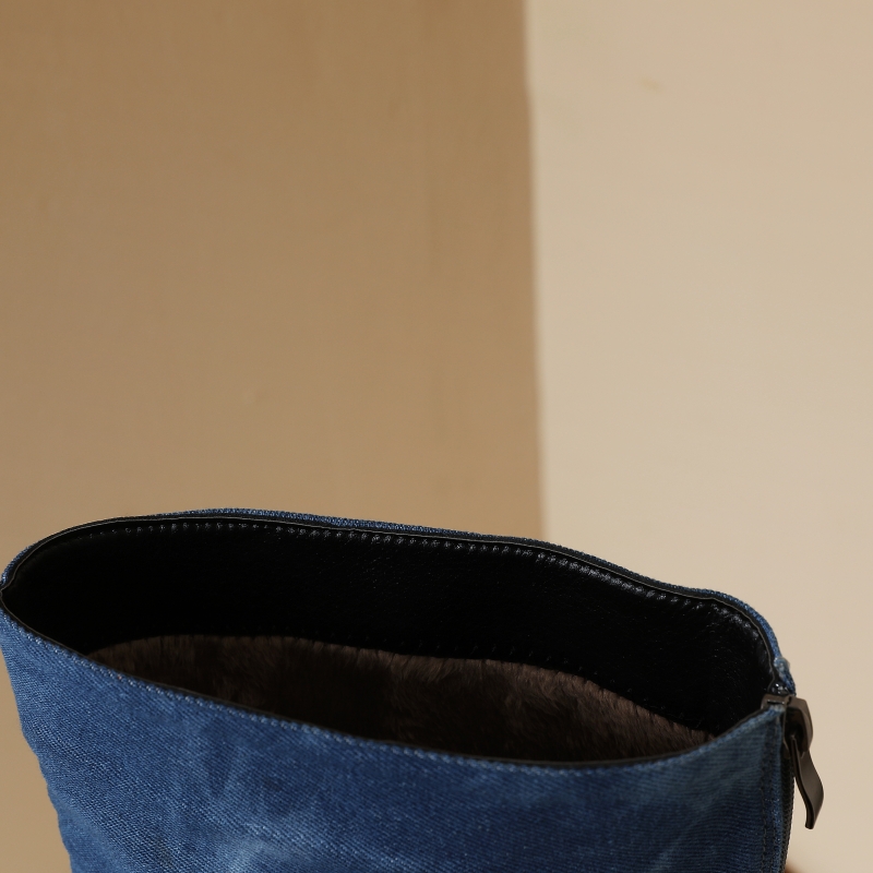 Mavi Kot Diz Yüksek Çizmeler K - Women Shoes Jeans incelemesi ve fiyatı