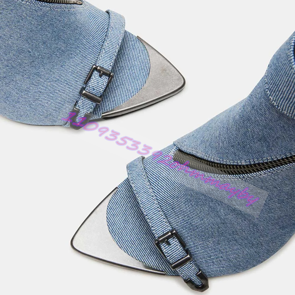Yaz Mavi Denim Sivri Burunlu K - Suede Ankle Boot incelemesi ve fiyatı