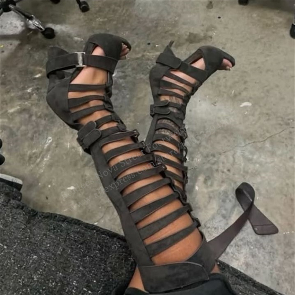 Gladyatör Oyuk Kemer Tokalı Di - Knee High Boots Women incelemesi ve fiyatı