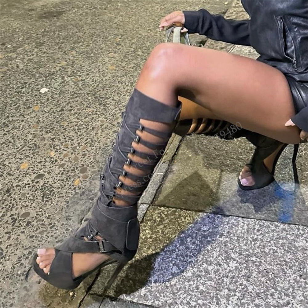 Gladyatör Oyuk Kemer Tokalı Di - Knee High Boots Women incelemesi ve fiyatı
