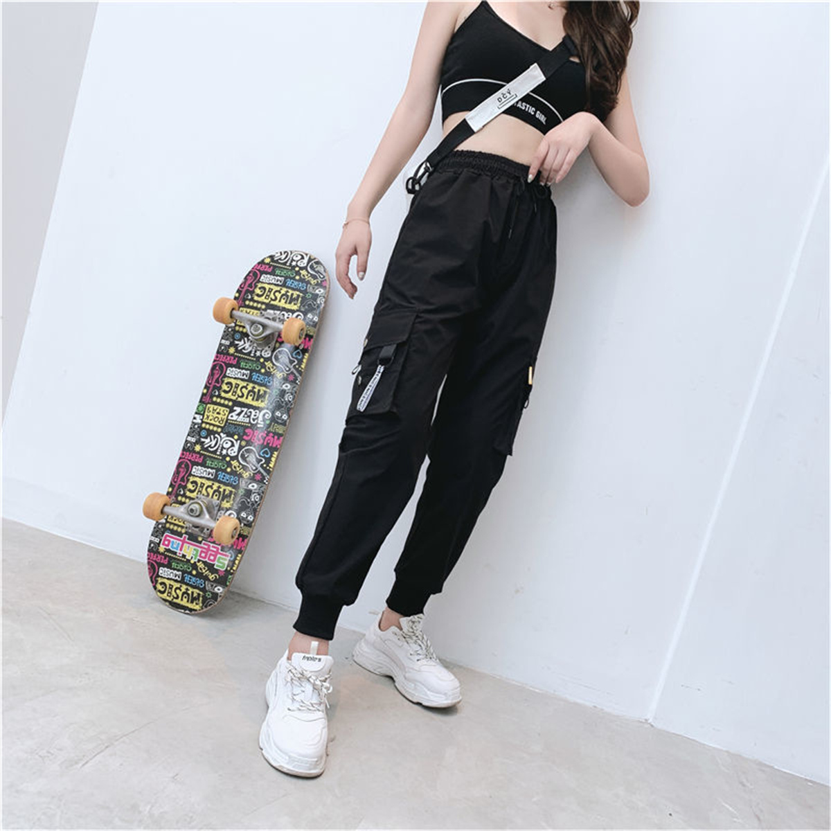 Siyah kargo pantolon kadınlar  - Women Shoes Joggers incelemesi ve fiyatı