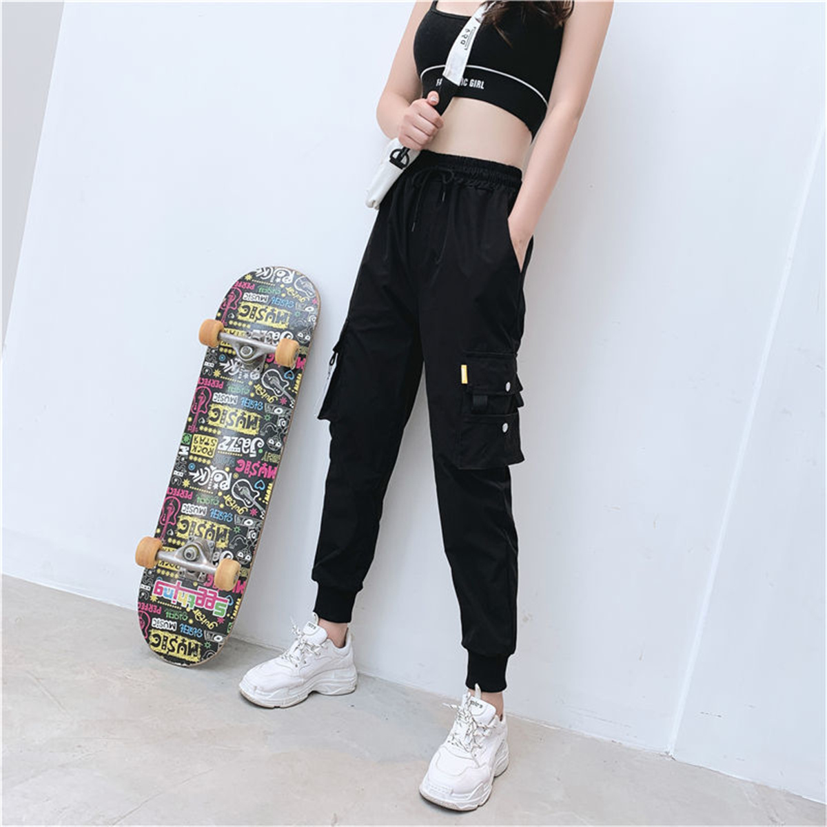 Siyah kargo pantolon kadınlar  - Women Shoes Joggers incelemesi ve fiyatı
