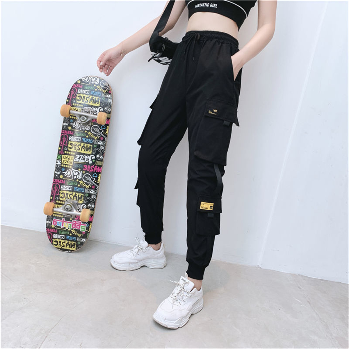 Siyah kargo pantolon kadınlar  - Women Shoes Joggers incelemesi ve fiyatı