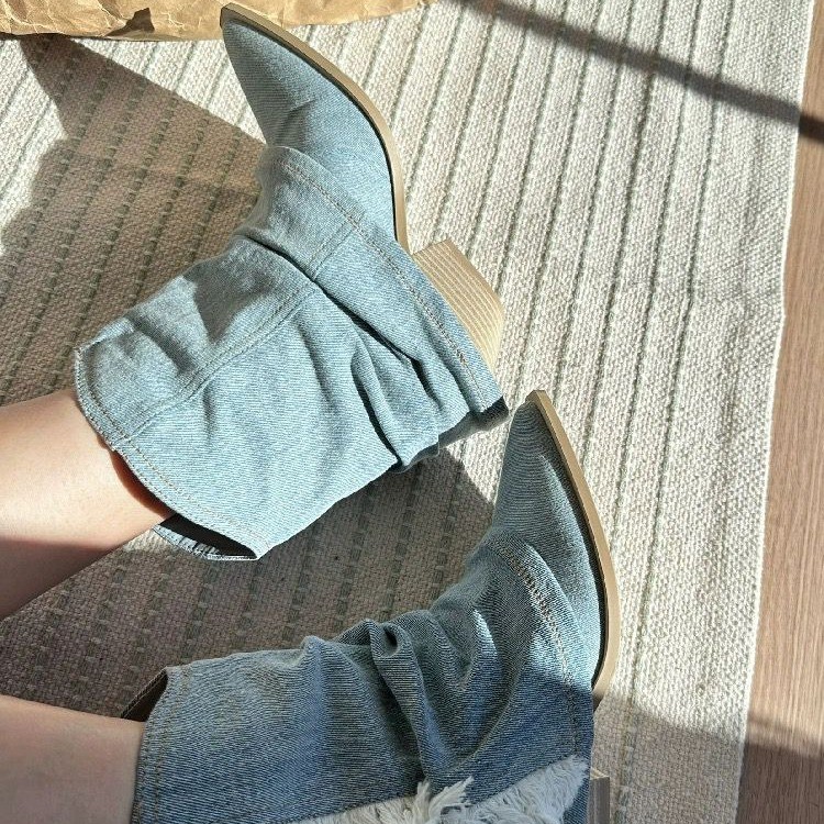 Pilili Denim yarım çizmeler ka - Women Shoes Jeans incelemesi ve fiyatı