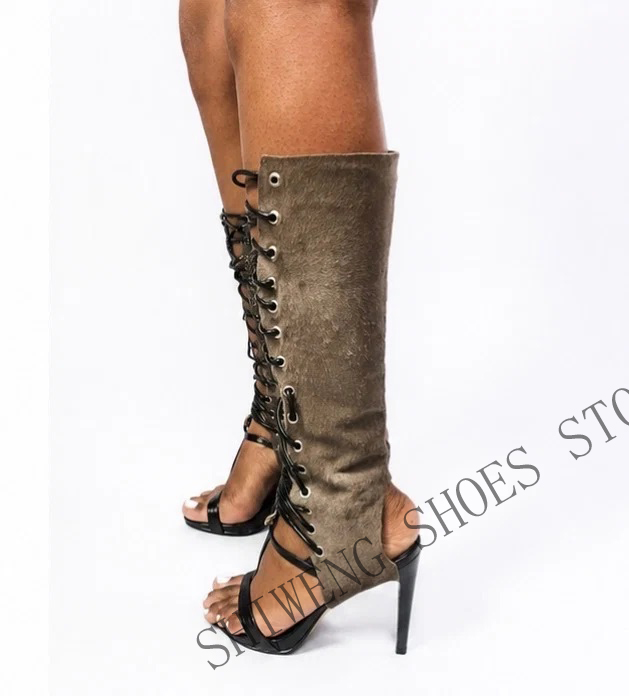 2026 Yaz Kadın Gladyatör Sanda - Knee High Boots Women incelemesi ve fiyatı