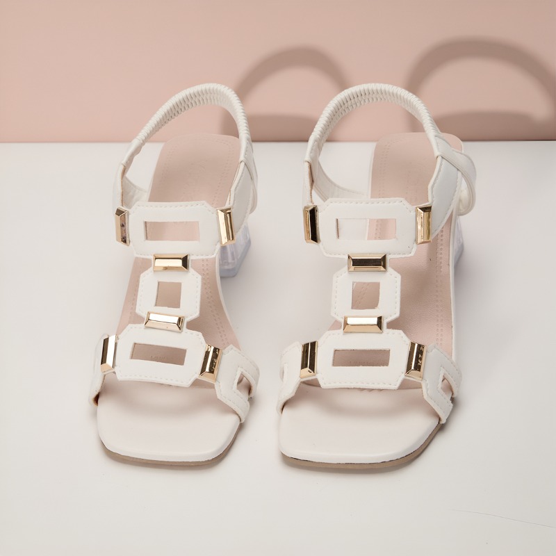 Büyük Beden Basit Şık Blok Top - Clear Strap Heel incelemesi ve fiyatı