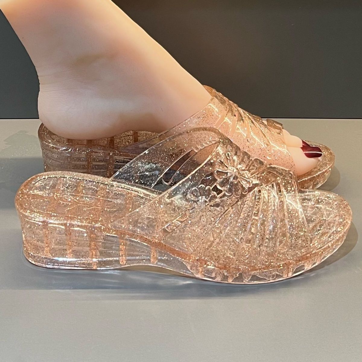 WFashion Mor Simli Jöle Dolgu  - Jelly Sandal Women incelemesi ve fiyatı