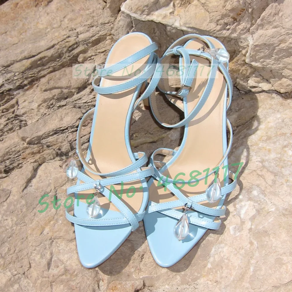 Mavi Çapraz Kayış Sandalet Tem - Clear Strap Heel incelemesi ve fiyatı