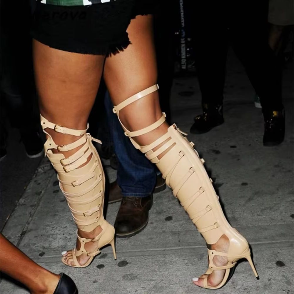 Oyuk Tokalı Askılı Sandalet Bo - Knee High Boots Women incelemesi ve fiyatı