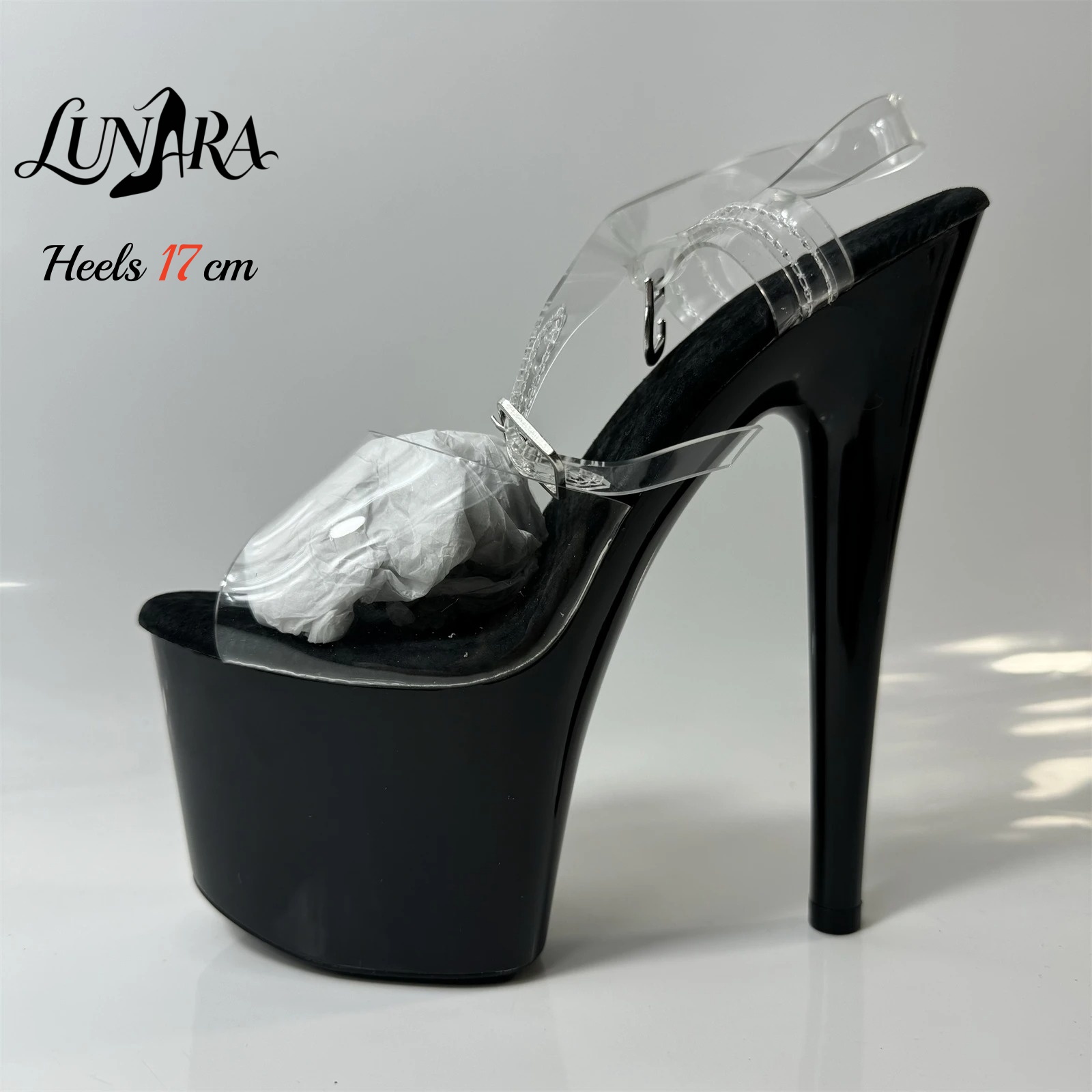 17cm/7 İnç Şeffaf Topuklu Plat - Clear Strap Heel incelemesi ve fiyatı