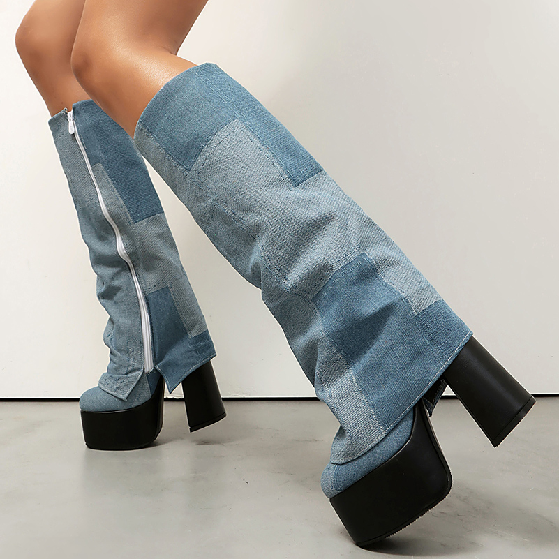 Büyük Beden Flanşlı Renk Blokl - Zip Up Boots Short incelemesi ve fiyatı