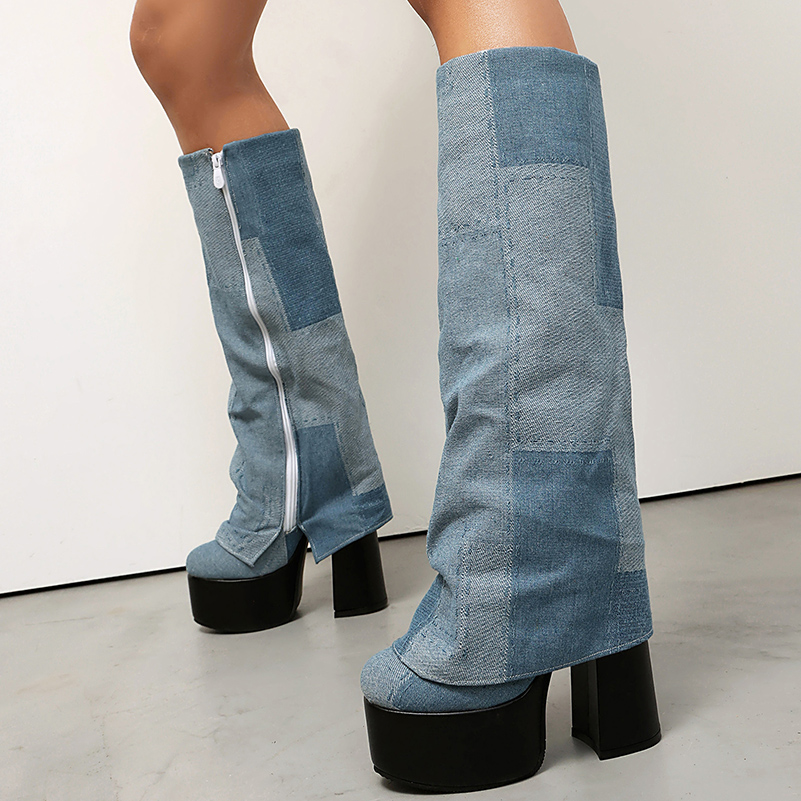Büyük Beden Flanşlı Renk Blokl - Zip Up Boots Short incelemesi ve fiyatı