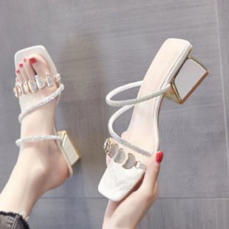 Kadın Yazlık Rhinestone Şeffaf - Clear Strap Heel incelemesi ve fiyatı