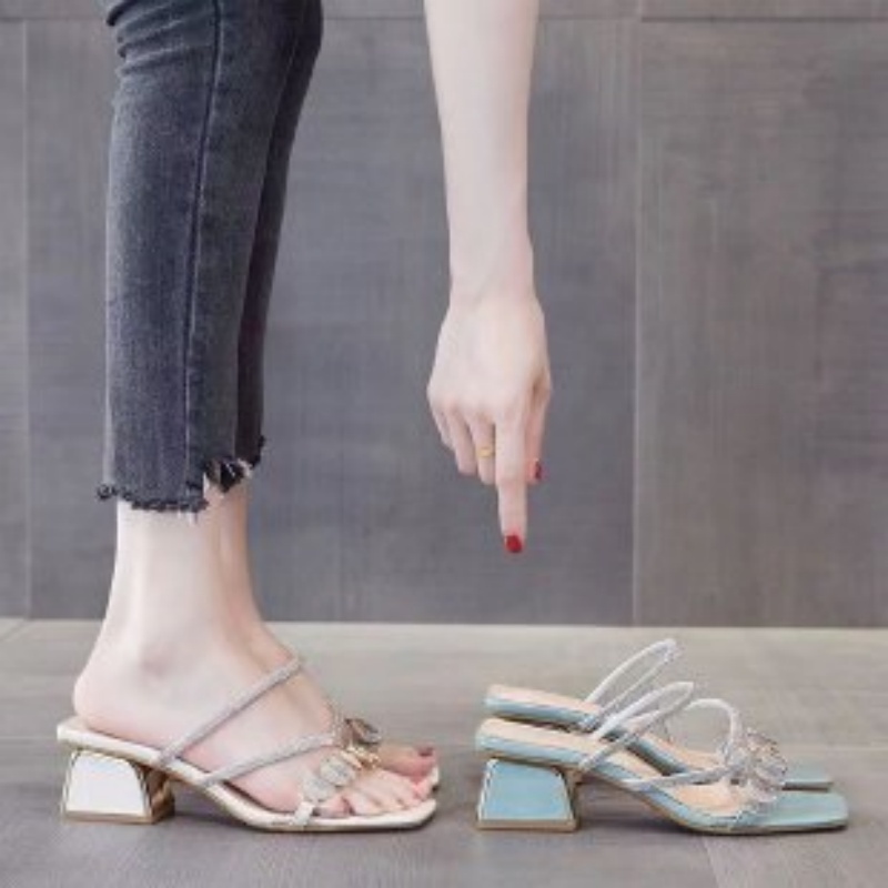 Kadın Yazlık Rhinestone Şeffaf - Clear Strap Heel incelemesi ve fiyatı