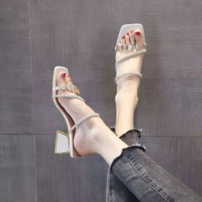 Kadın Yazlık Rhinestone Şeffaf - Clear Strap Heel incelemesi ve fiyatı